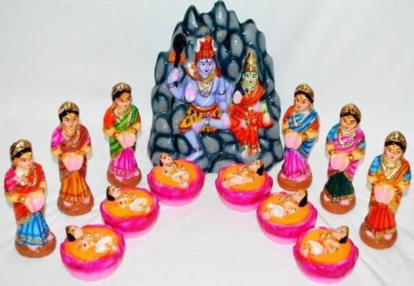 lord shiva and parvati with karthigai pengal