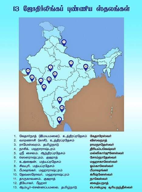 13 jyotirlinga list in tamil