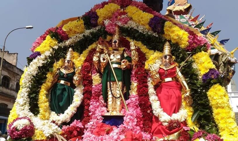 chennimalai murugan with valli deivanai