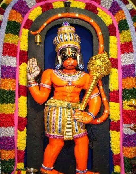 sri ashtamsa varadha anjaneyar chendura kappu alankaram