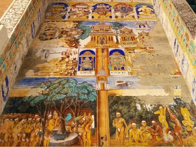 konerirajapuram uma maheswarar temple paintings