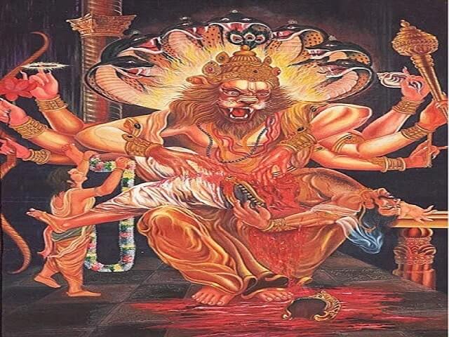 narasimha avatar 4th avatar of lord vishnu